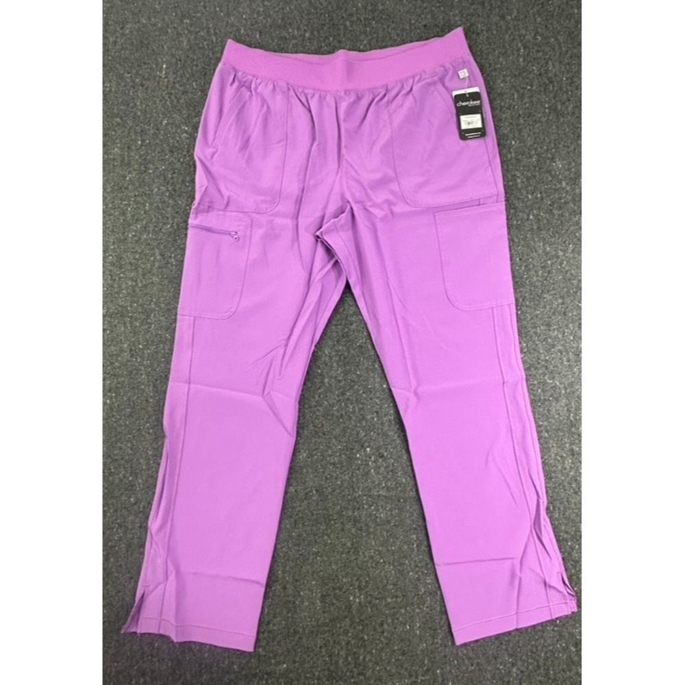 Cherokee Infinity Scrub Pants Women XL Purple Contemporary Cargo CK065A PUNI‎